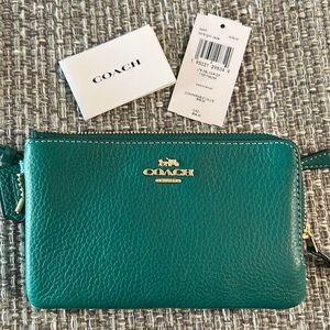 Coach Double Corner Zip Wristlet NWT